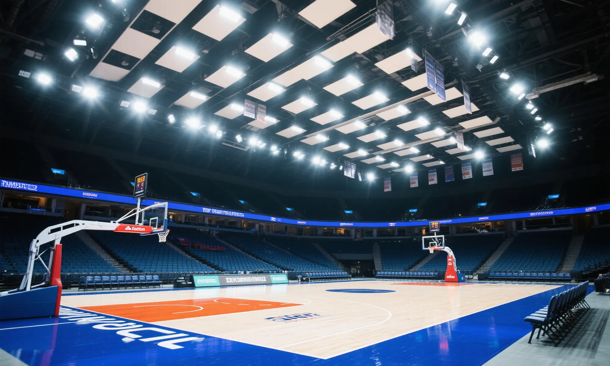 CBA官方直播 球馆灯光与赛场氛围